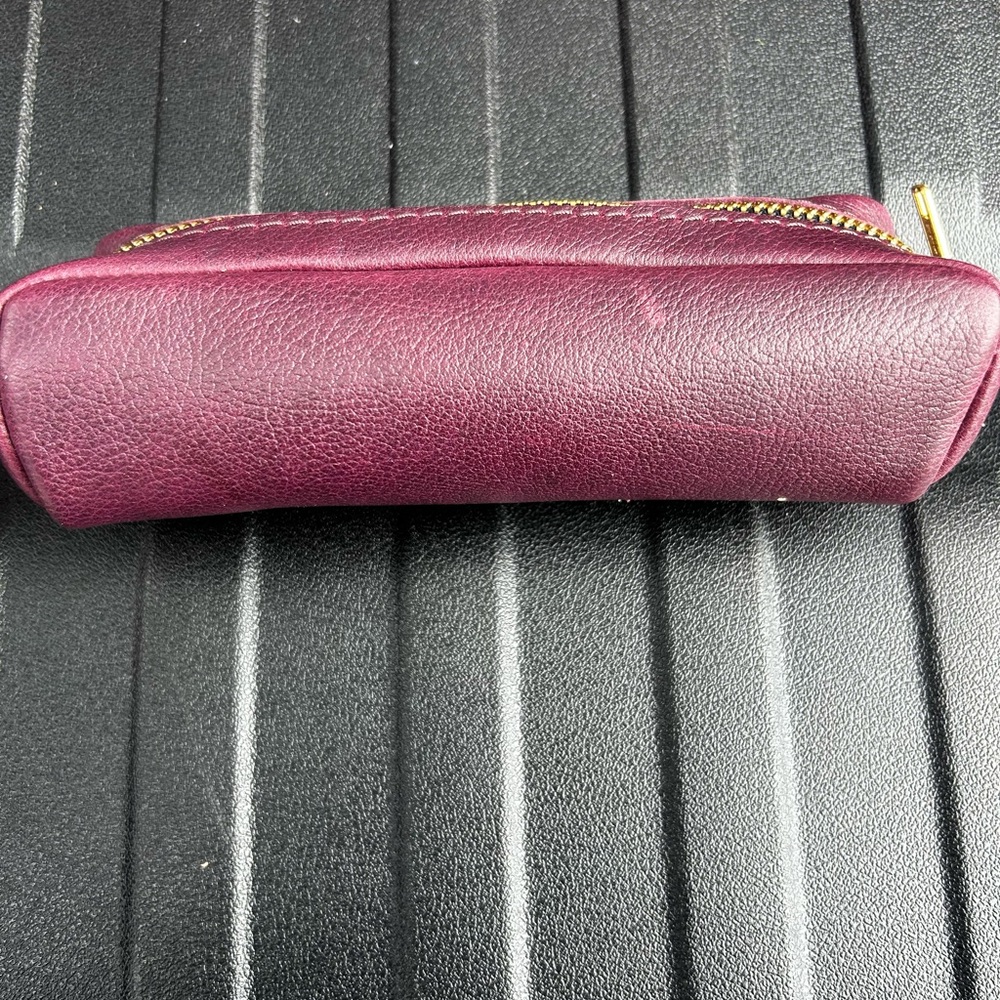Portland Leather Maroon Pencil Pouch - Picture 2 of 4